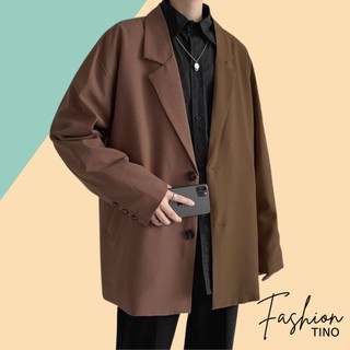 Áo khoác nam, áo blazer nam form rộng phong cách hàn quốc fashion tino ad006