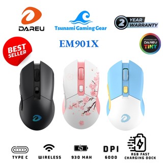 Chuột không dây gaming dareu em901x rgb superlight, fast charing dock