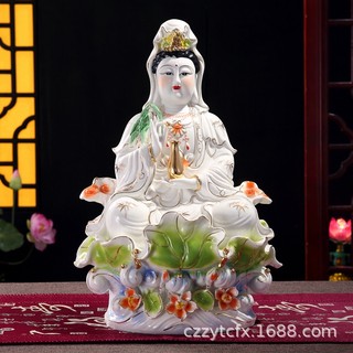Tượng mẹ quan âm bồ tát gốm sứ cao 30 cm