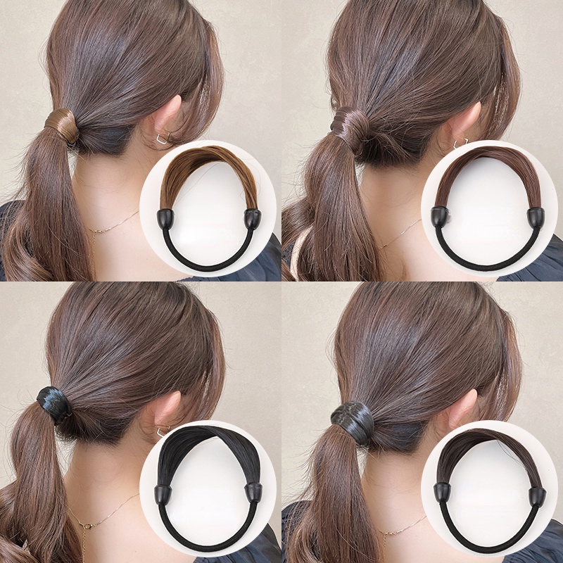 Dây Buộc Tóc Cao Su Co Giãn Đính Hoa Nhân Tạo Thời Trang