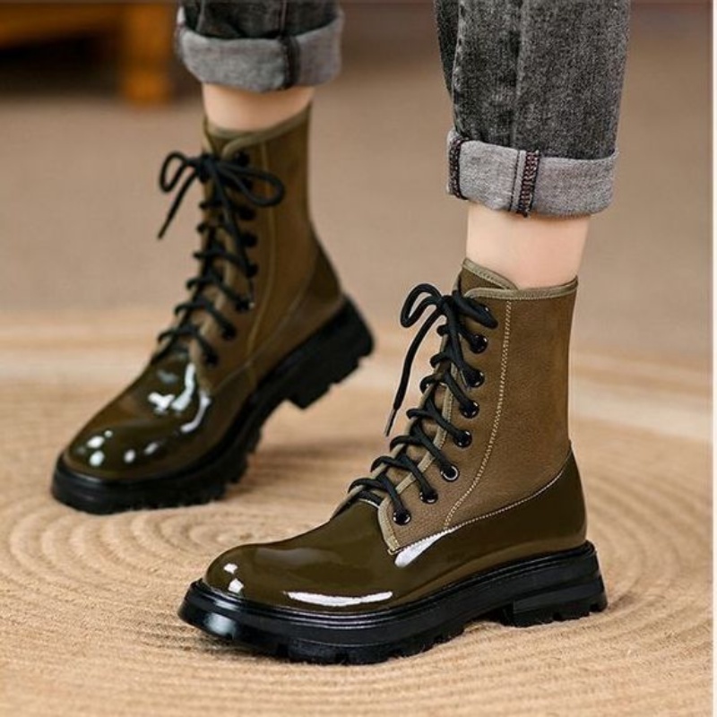 Giày Bốt Cao Gót Cổ Ngắn Tới Mắt Cá Chân Đế Cao Su Tổng Hợp Chất Lượng Cao Phong Cách Hàn Quốc Cho Nữ