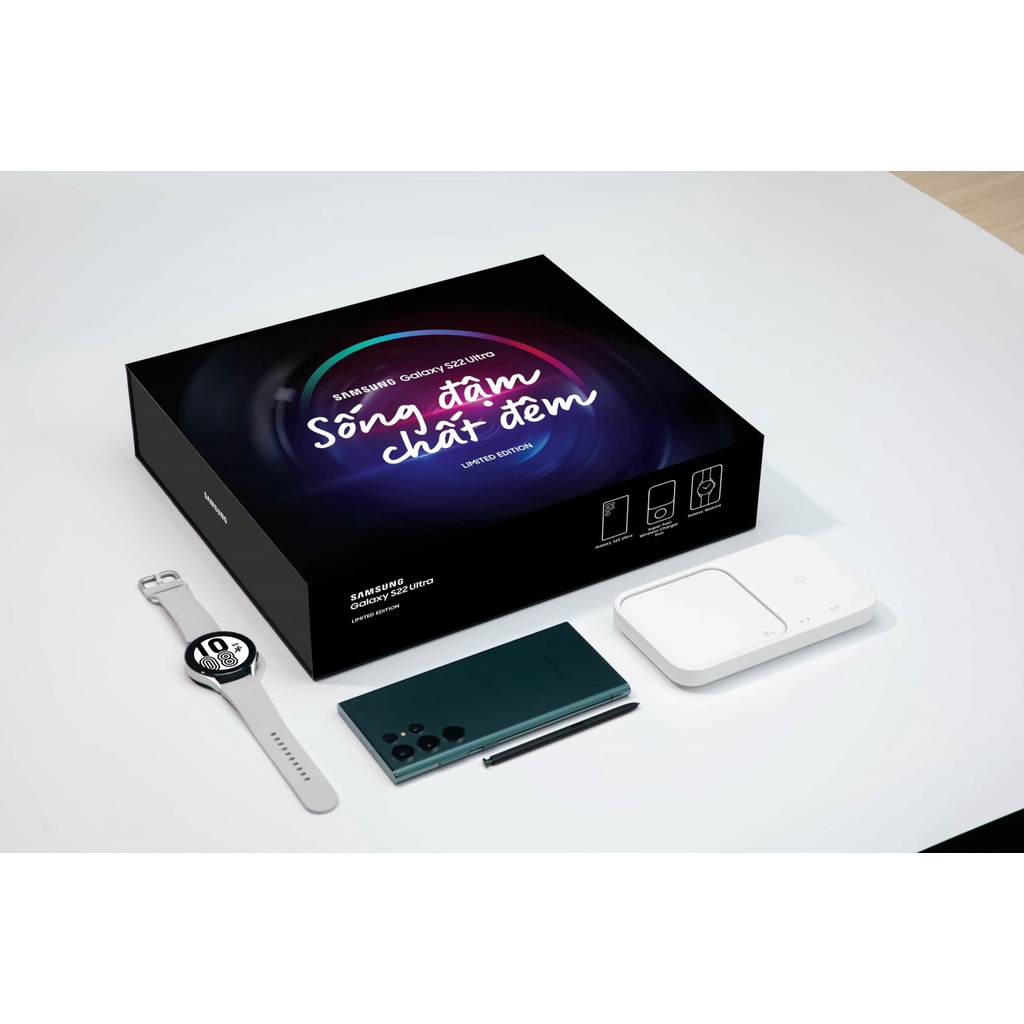Điện thoại Samsung S22 Ultra  Hàng Chính Hãng - Combo Sống Đậm Chất Đêm bản giới hạn - Bảo hành 12 tháng