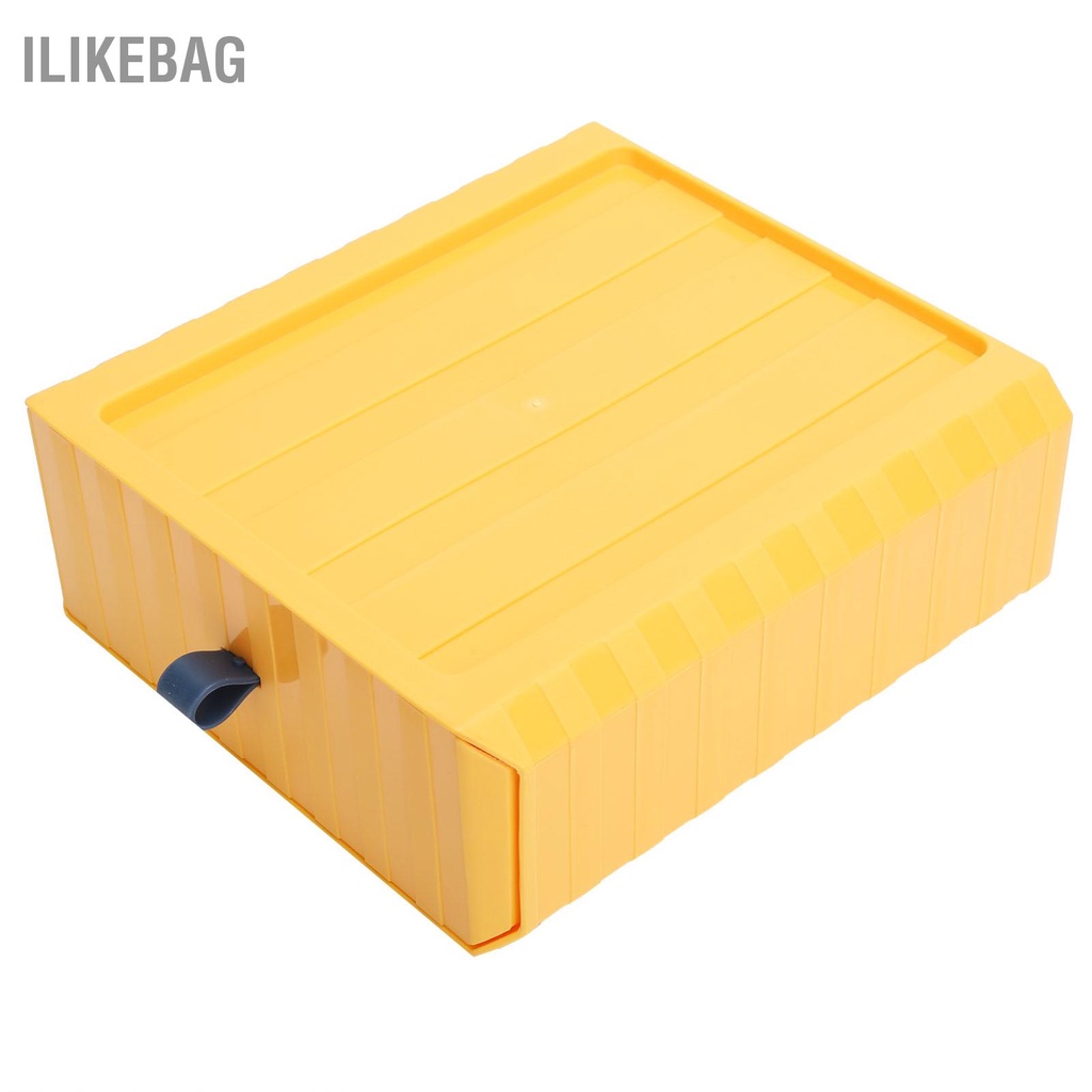 Ilikebag Ngăn kéo 4 cái Hộp lưu trữ bằng nhựa Bàn tổ chức có thể xếp chồng lên nhau Bộ cho Văn phòng tại nhà