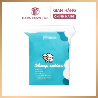 Bông tẩy trang cừu Habaria Sheep Cotton 234 miếng chính hãng mềm mại, an toàn cho da, không bở, không xù Harin Cosmetics