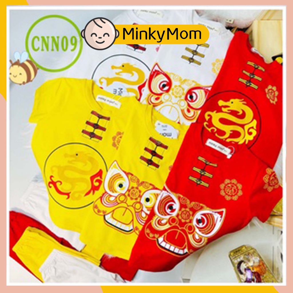 Bộ Cộc Tay Cotton 100% MINKY MOM CÓ SIZE ĐẠI Phiên Bản Tết 2022 Chất Vải Mềm Mịn, Thoáng Mát Hàng Chuẩn Đẹp