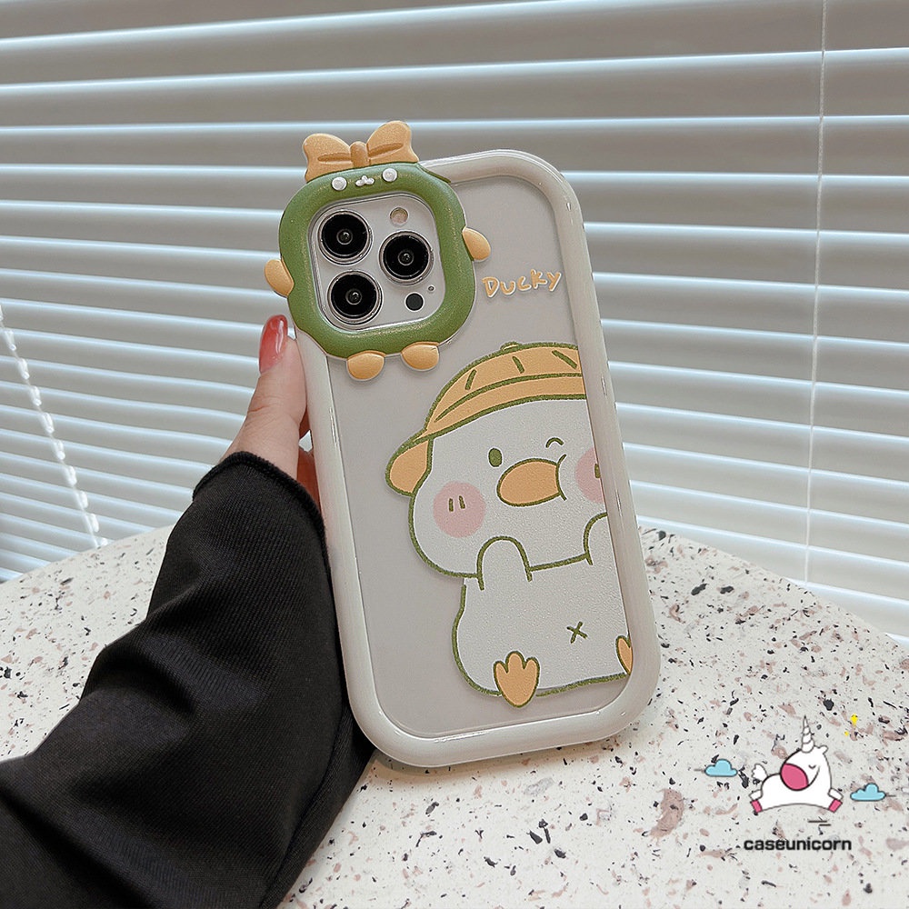 Ốp Điện Thoại Mềm Họa Tiết Chú Vịt 3D Dễ Thương Cho iPhone 11 13 12 14 Pro MAX 7 8 6 6S 14 Plus XR X XS MAX SE 2020