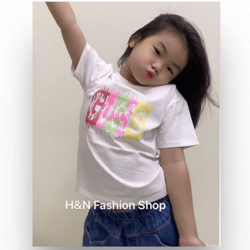 Áo Thun Thái Bé Gái Chất Cotton Dày Mịn Mát Thấm Hút Mồ Hồi