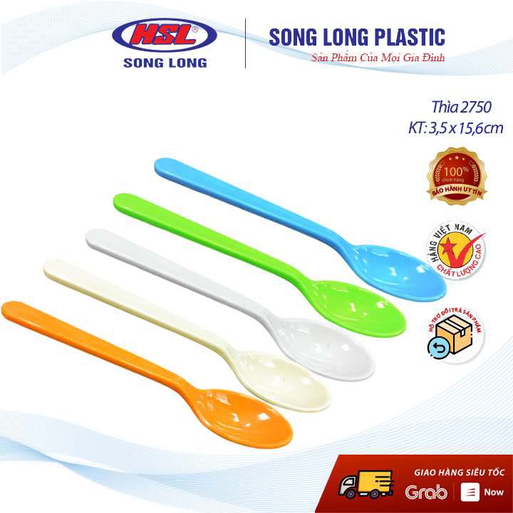 Thìa nhựa ăn cháo, ăn bột cho bé các cỡ -Song Long