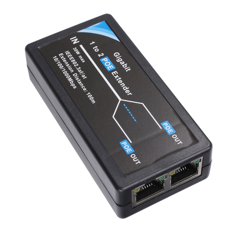 1 Thiết Bị Mở Rộng POE 10 / 100 / 1000Mbps Với Đầu Ra Chuẩn Iee 802.3Af