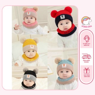 Mũ len kèm khăn quàng cổ cho bé, mũ hươu, mũ vịt cho bé siêu đẹp