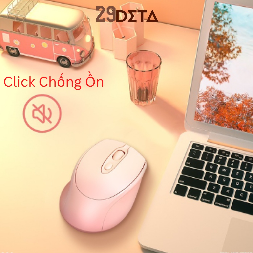 Chuột ko dây macbook máy tính silent sạc pin 29deta  chuột thích hợp cho macbook pro, điện thoại, laptop không ồn