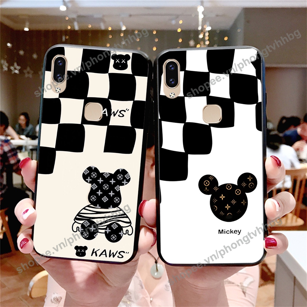 Ốp lưng Vivo V11 / V11i / Y85 / V9 / Y91 / Y95 BEARBRICK, KAWS ngầu cute siêu bền