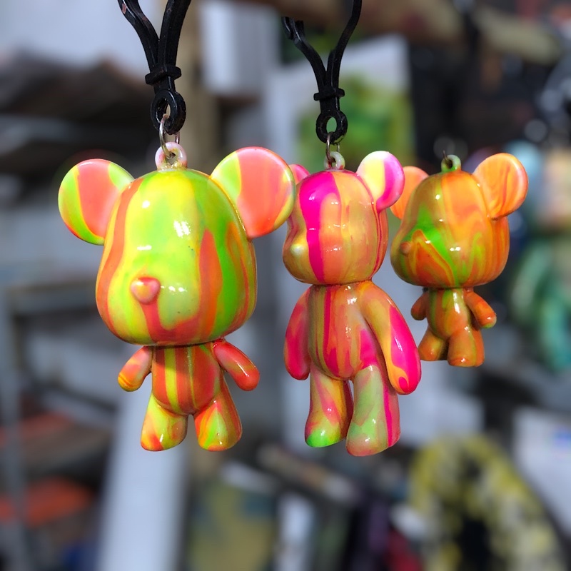 Màu đổ Acrylic phản quang Chicken 5D 30ml DIY móc khóa Bearbrick đổ màu phát sáng trong đêm khi có đèn UV