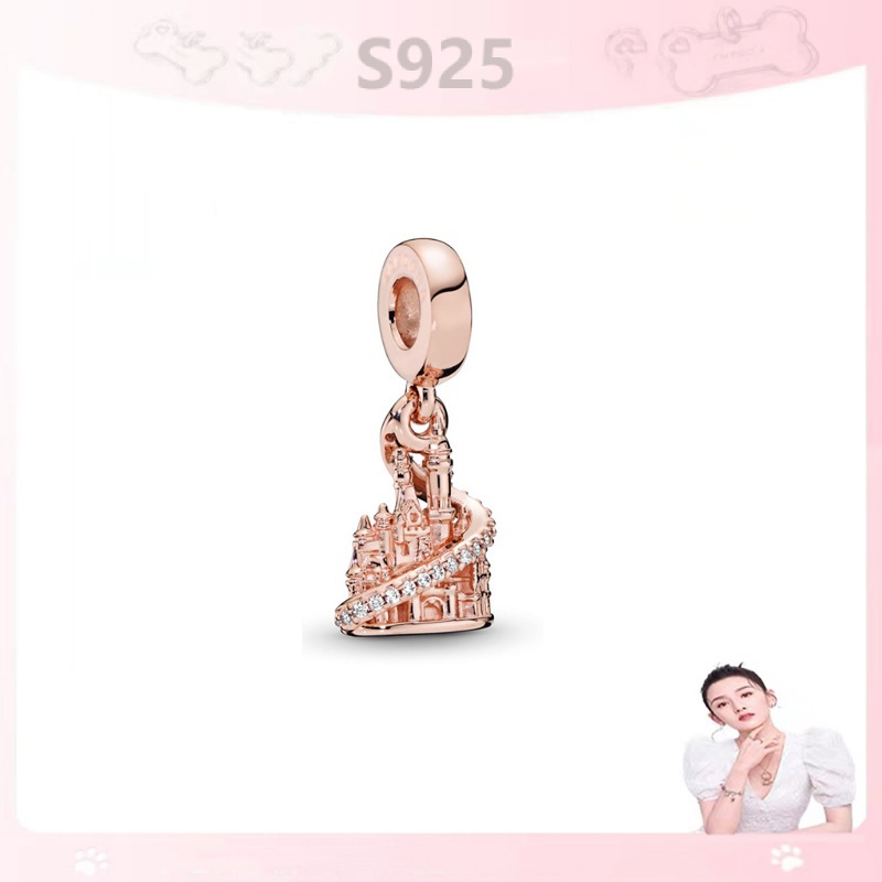 Mặt Dây Chuyền Mạ Bạc 925 Hình Lâu Đài Xinh Xắn Thời Trang