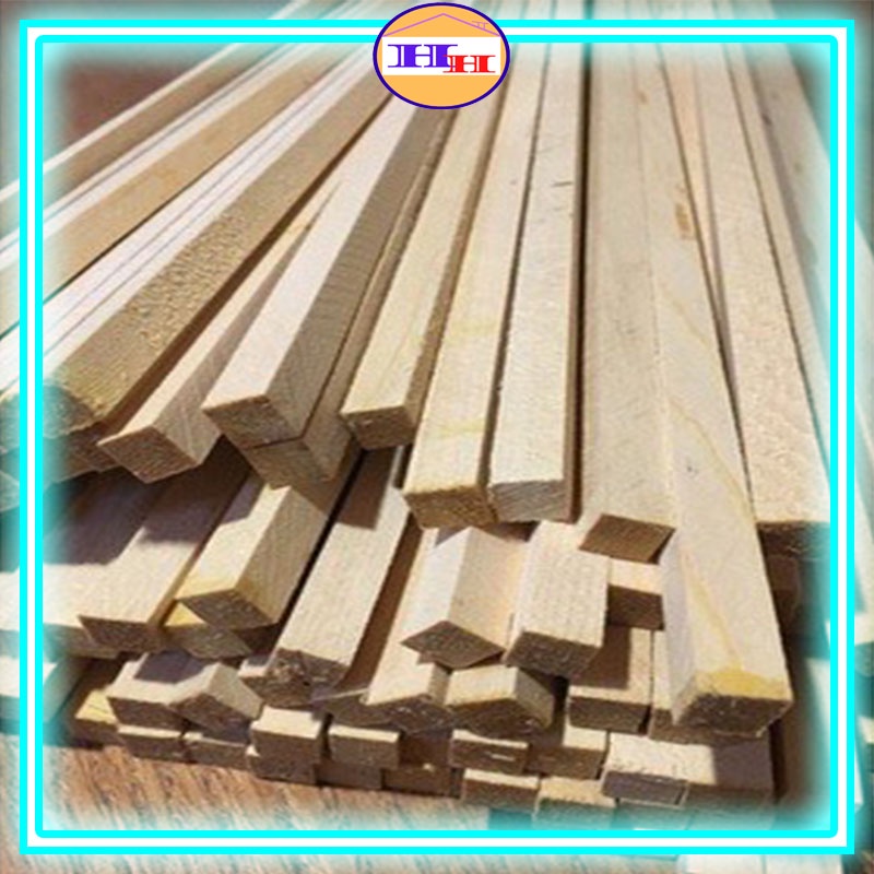 Thanh gỗ thông vuông 4cm và 5cm nhiều kích thước được chà mịn 4 mặt