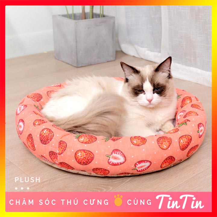 Đệm Cho Chó Mèo Nằm Mùa Đông - Ổ Đệm Tròn Cho Chó Mèo #Tintin Pet Store