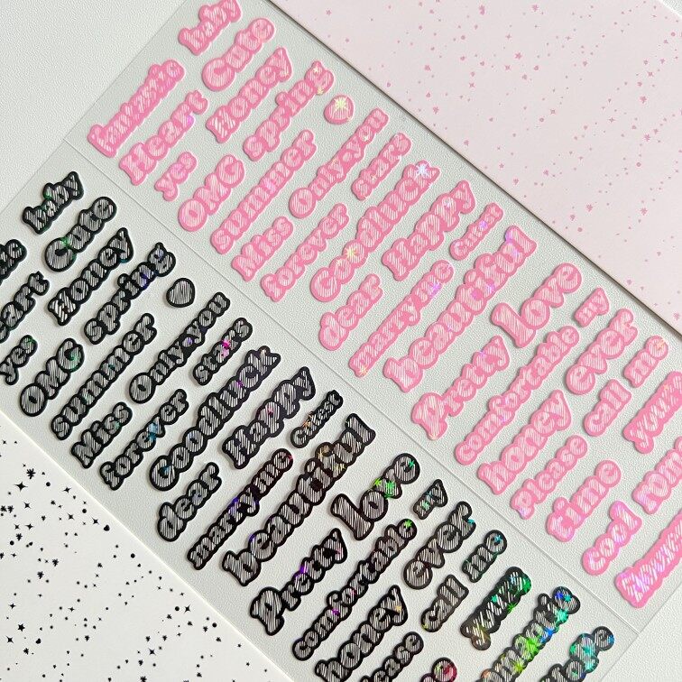 Galici Miếng Dán Denim In Chữ Tiếng Anh Màu Laser Trang Trí Nội Thất DIY