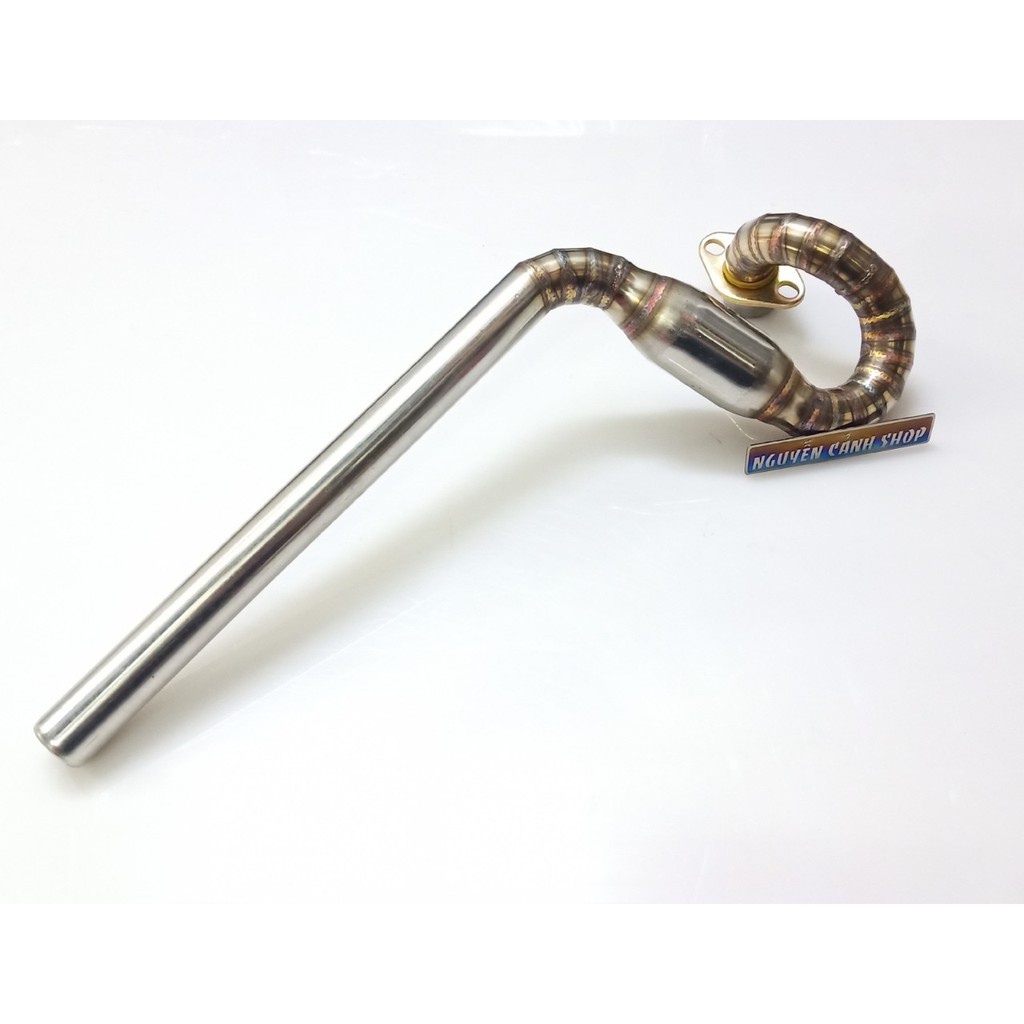 Cổ Pô INOX bầu hơi gắn xe máy Wave,Dream,Wave A 110,Wave Blade,S110