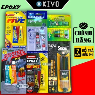 Keo AB 2 Thành Phần Epoxy Thái Lan CHÍNH HÃNG - Keo AB Trong Suốt - Keo Siêu Đinh Đa Năng Dán Sắt,Sứ - Keo Epoxy KIVO