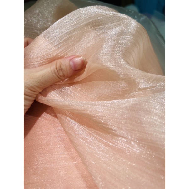 [ VẢI NAKI ] Vải tơ gân, vải voan tơ óng ánh may đầm thời trang( khổ 1.5m)