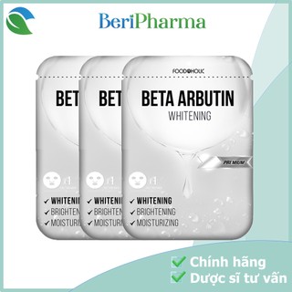 ✅ Foodaholic Combo 3 Mặt Nạ Dưỡng Trắng, Làm Đều Màu Da Beta Arbutin Whitening Mask 23Ml/ Miếng