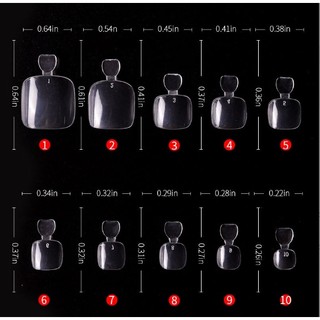 Móng úp chân có tay cầm | 500 cái/bịch/10size