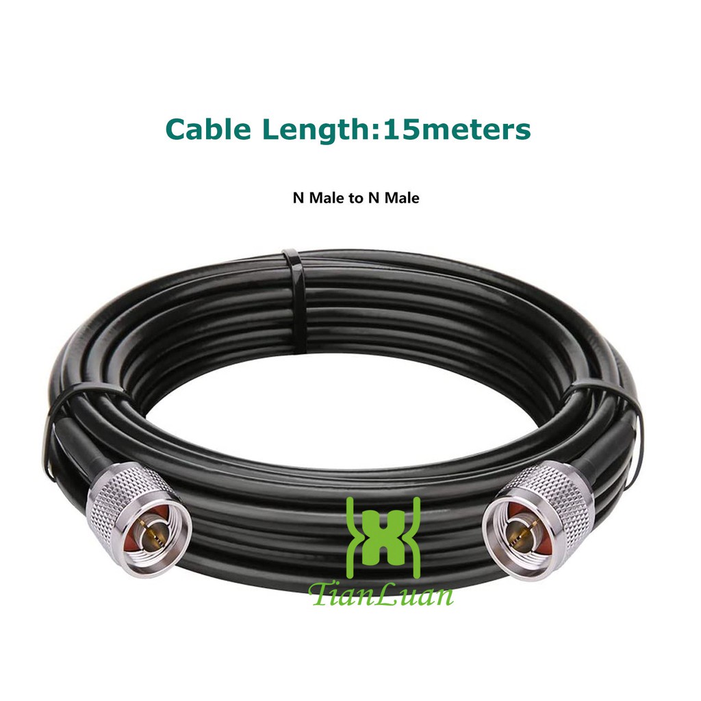 Dây Cáp Đồng Trục 10 Mét 15 Mét Với Đầu Kết Nối Cho Ăng Ten Lắp Cho Bộ Kích Sóng 4g