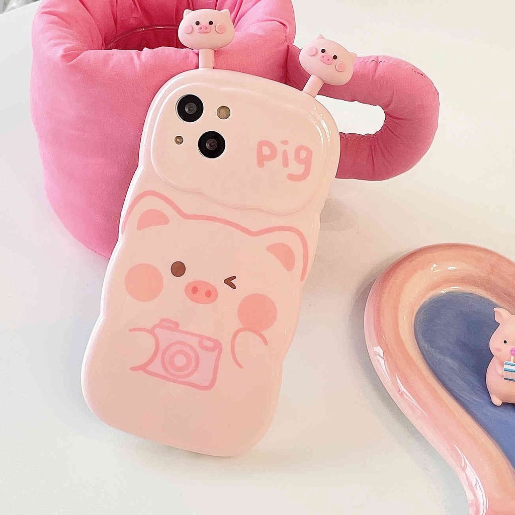 Ốp Điện Thoại In Hình Heo Pik Dễ Thương Cho IPhone 11 Pro Max XR XS X 12 13Pro Max 14Pro Max