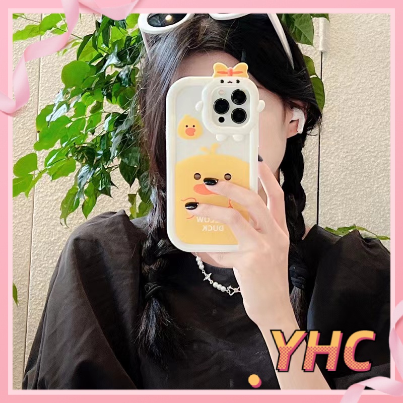 Ốp Điện Thoại Hình Chú Vịt Vàng Dễ Thương Cho iPhone 7plus XR 11 13 12 14 Pro Max X XS Max 7 8 6 6s 14 plus - 5031