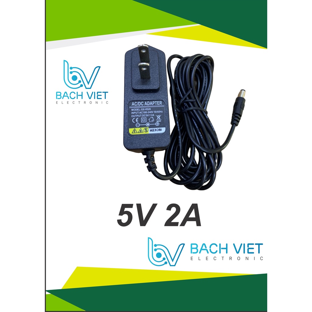 Adapter nguồn 3V / 4.5V / 5V / 6V / 7.5V / 9V / 12V - 1A / 2A / 3A / 5A - Jack DC 5.5mm