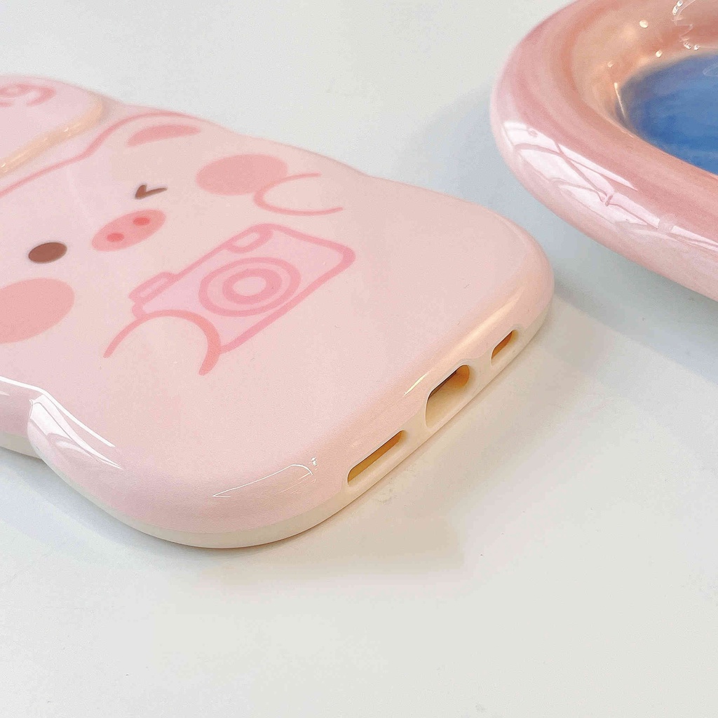 Ốp Điện Thoại In Hình Heo Pik Dễ Thương Cho IPhone 11 Pro Max XR XS X 12 13Pro Max 14Pro Max