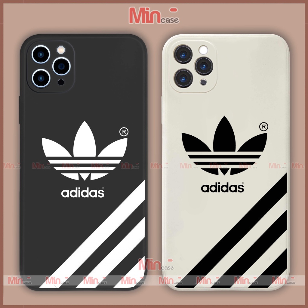 Ốp lưng iPhone Adidas cạnh viền vuông silicon mềm dẻo bảo vệ camera cho iphone 6/6s/7/8/X/XS/11/12/13/14 Pro Max Plus