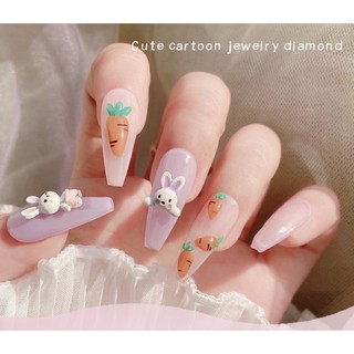 Set charm thỏ new trend 2023 trang trí móng