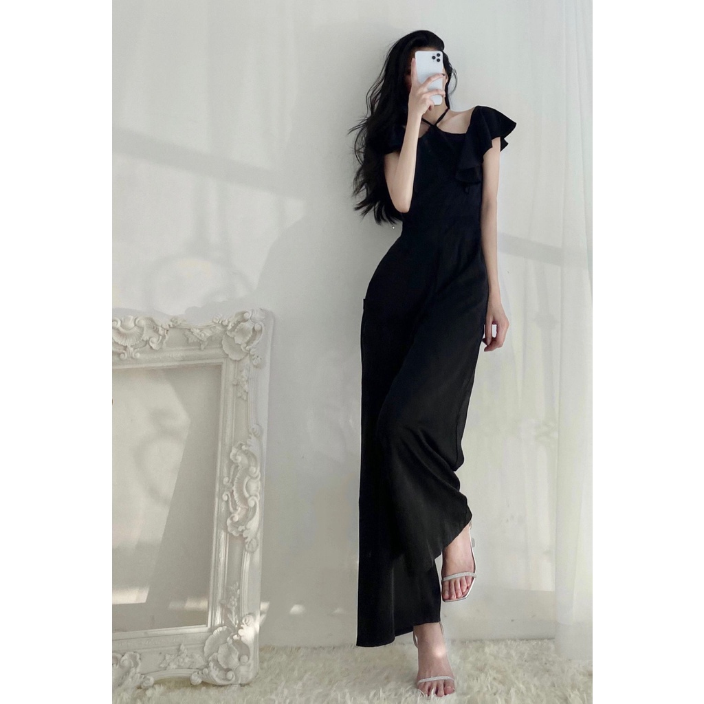 Jumpsuit Sát Nách 2 Màu A1294 Chất Lụa Cao Cấp Kèm Lót Thiết Kế Sang Chảnh