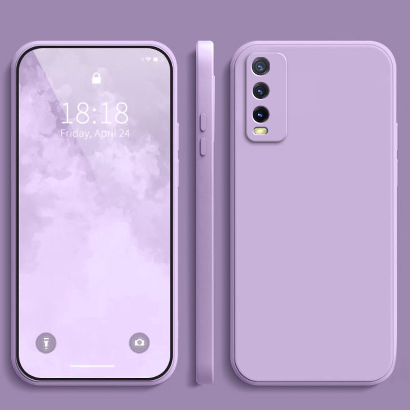Ốp lưng Vivo Y20 Y12S Ốp Điện Thoại Màu Trơn Cho vivo Y20S Y12A Y21 Y33S  y21s T1X Y22 Y22S Y02S Y16 Y17 Y15 Y12 U10 Y11 Y50 Y30 YT