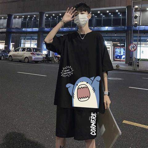 Set Đồ Thể Thao Ngắn Tay Phong Cách Đường Phố Hàn Quốc Thời Trang Mùa Hè Cho Nam