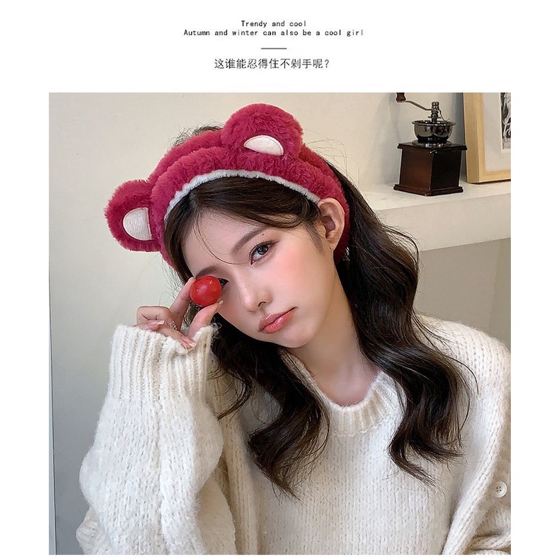 Băng đô/Cài tóc/Scrunchie gấu dâu Lotso nhiều màu sắc dễ thương