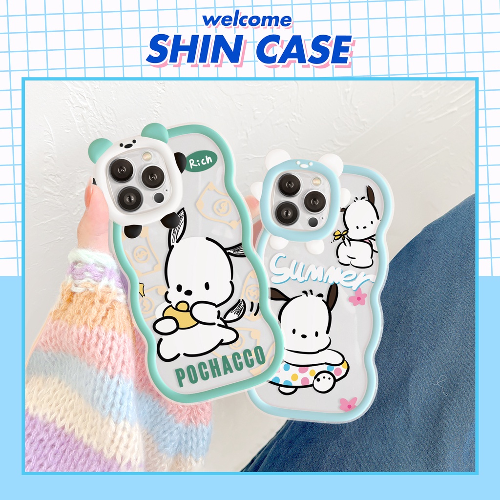 Ốp lưng iphone viền gấu sóng Rich Pocha 6/6plus/6s/6splus/7/7plus/8/8plus/x/xs/11/12/13/14/pro/max/promax/plus/shin/case