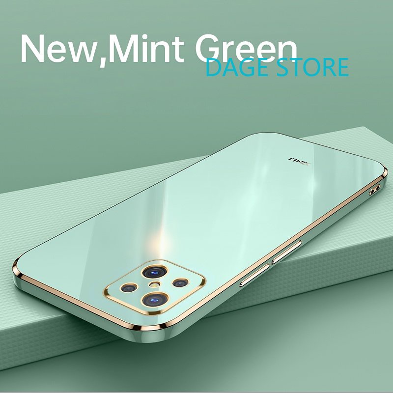 Ốp Điện Thoại Mềm Viền Thẳng Màu Trơn 6D Cho Oppo Reno4 Z 5G A92s