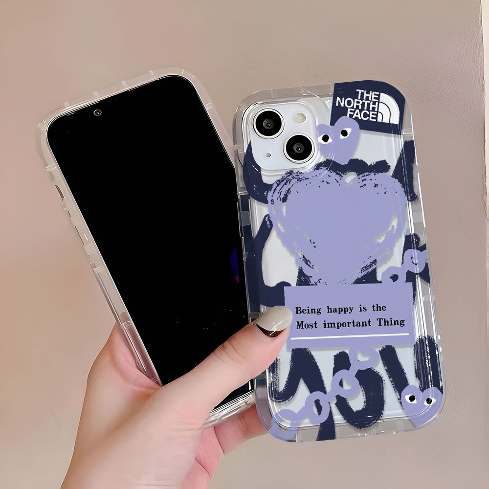 Ốp Điện Thoại Trong Suốt In Hình Trái Tim Cho iphone 14promax 11 13 12 7Plus X XS Max