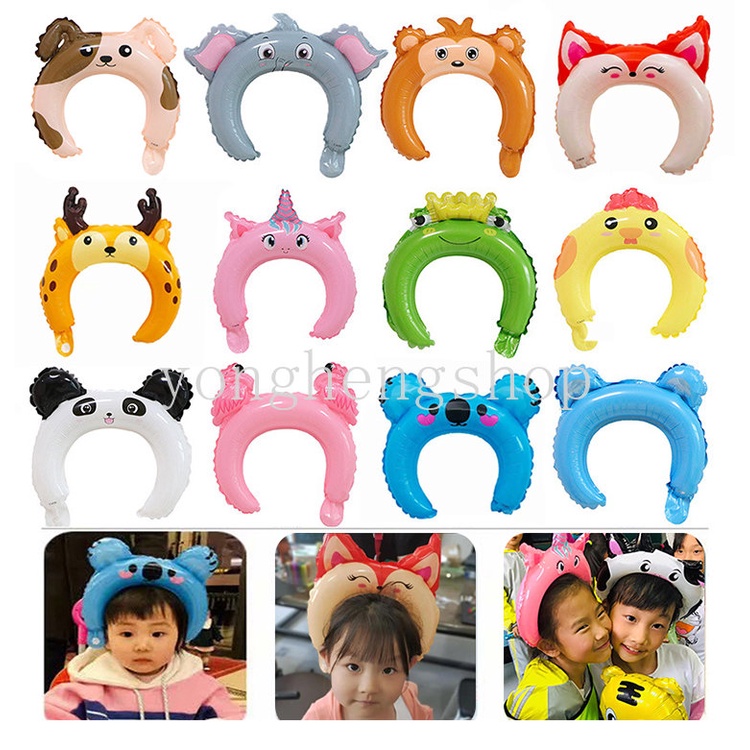 Set 5 Băng Đô Cài Tóc Hình Động Vật Dễ Thương Cho Bé