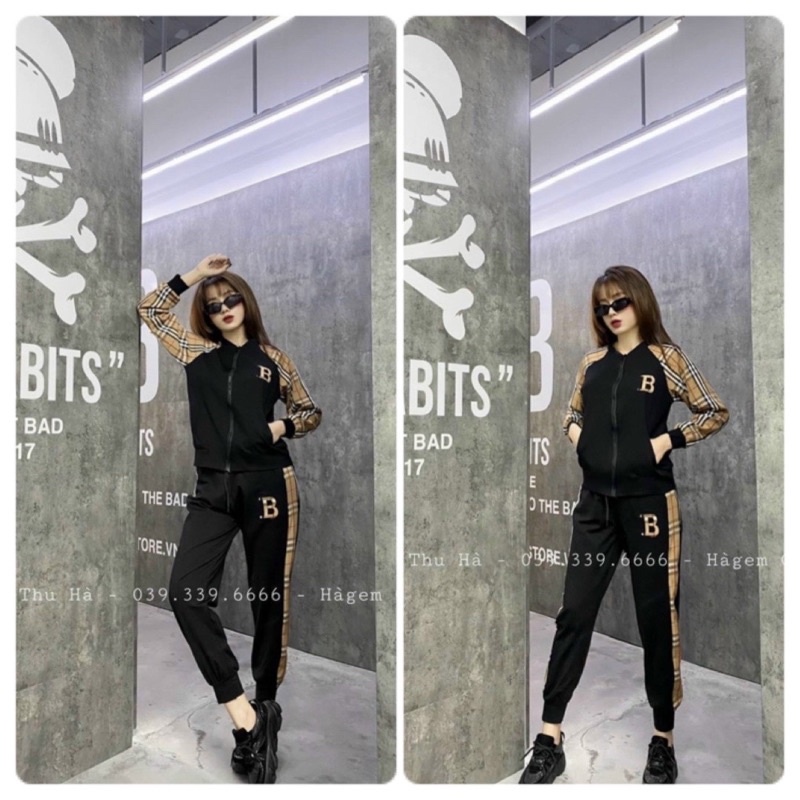 (SHOP NÀNG BÉO BIGSIZE 50KG ĐẾN 90kg) set thể thao nữ bigsize tay phối
