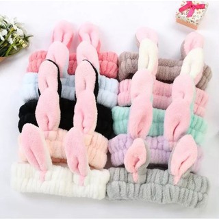 Băng đô tai thỏ cài tóc, rửa mặt