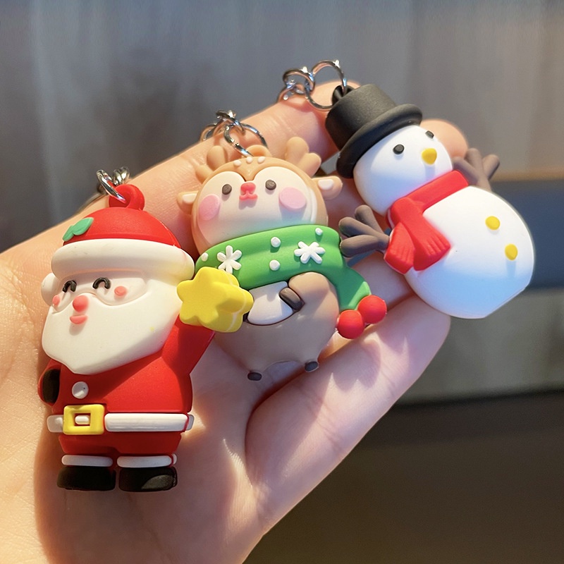 Móc Khoá Giáng Sinh Noel Dễ Thương Nhiều Mẫu Cute Phụ Kiện Túi Xách, Balo, Cặp Xách, Oto Đáng Yêu