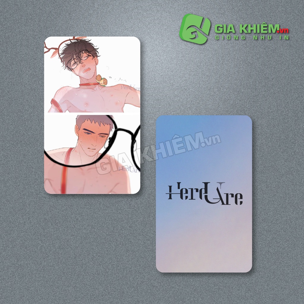 Card bo góc giấy truyện HERE U ARE size 9x5.5cm