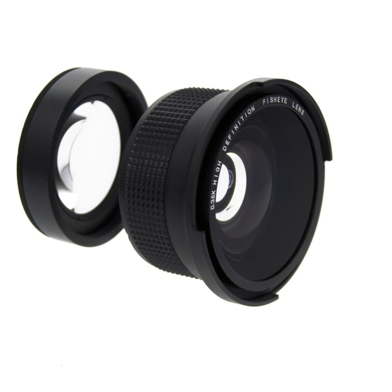 Ống Kính Góc Siêu Rộng 58mm 0.35X Với Cổng Macro Cho 550D 500D 1100D 1000D