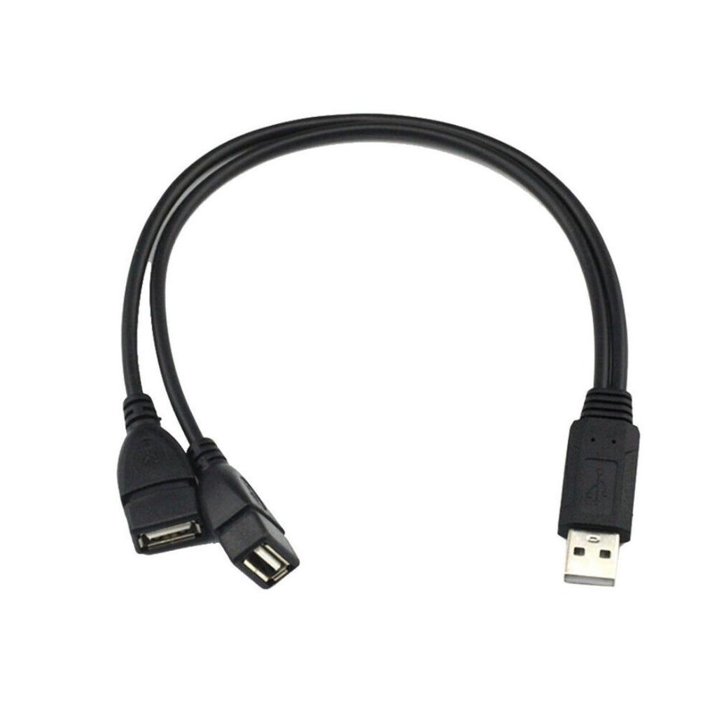 USB 2.0 A 1 Male To 2 Dual USB Female Data Hub Power Adapter Y Splitter Cable1021