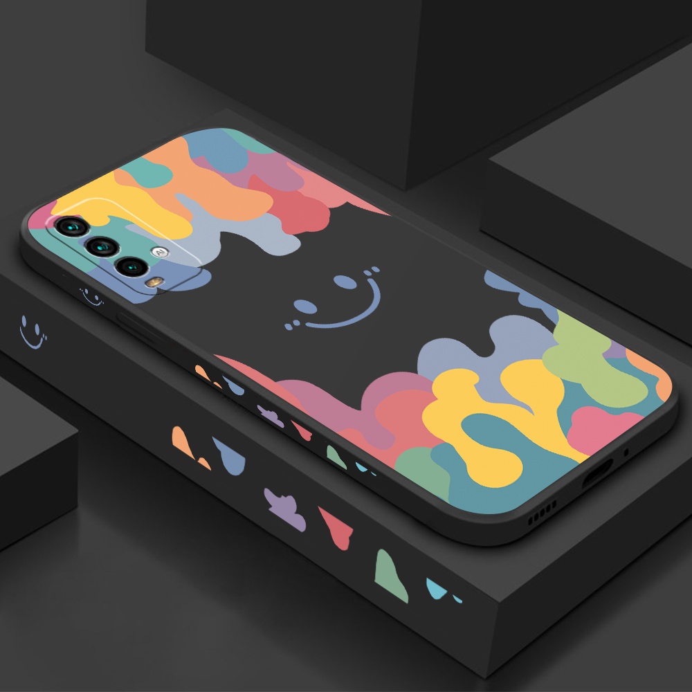 Casing Xiaomi Redmi 10 9T 9C NFC 9A 9 8A 8 6 6A NOTE 11 10 9 8 7 PRO 9S 4G 5G K20 PRO K30 30i Soft Silicone Rainbow Smile Cartoon Painted Phone Cover Case