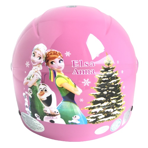 Mũ bảo hiểm trẻ em BKtec - BK14 Hồng phấn Elsa - dành cho bé từ 5 đến 10 tuổi, bé nặng dưới 30kg - Vòng đầu từ 52-54cm