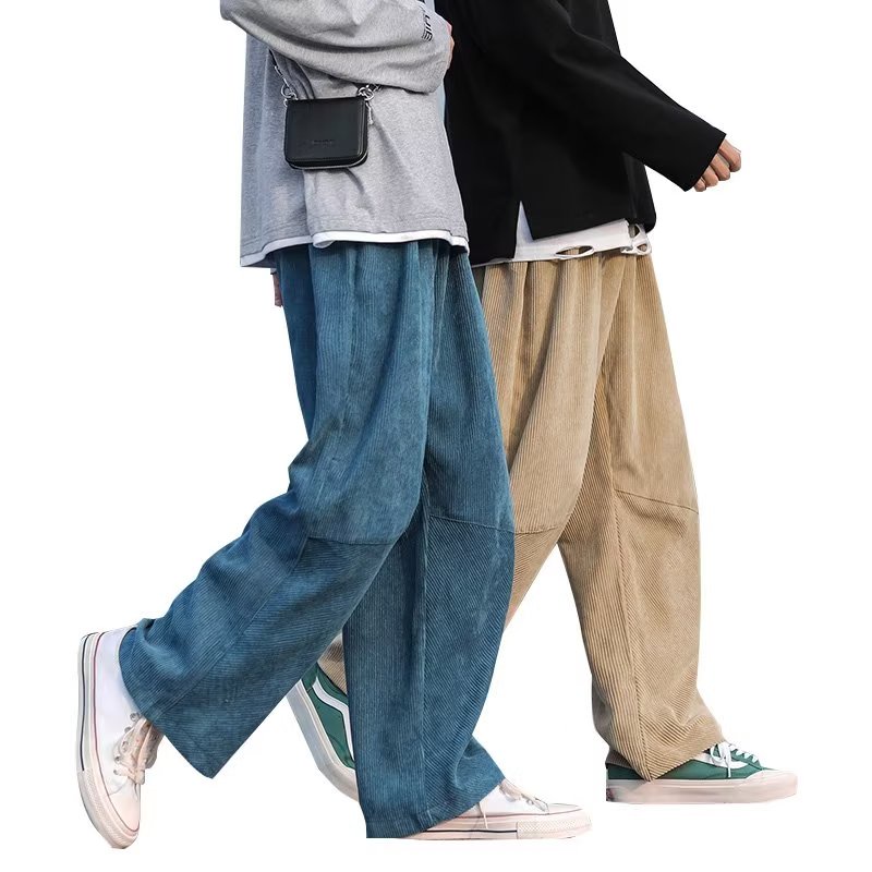 Quần ống rộng Màu Trơn Thời Trang Mùa Thu Cho Nam